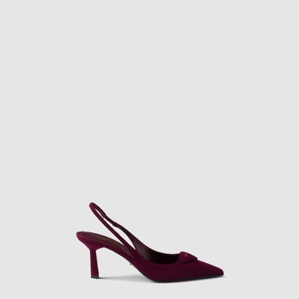 ❤프라다 여성 스웨이드 슬링백 펌프스 - Prada Womens Suede Slingback Pumps - prs8206x