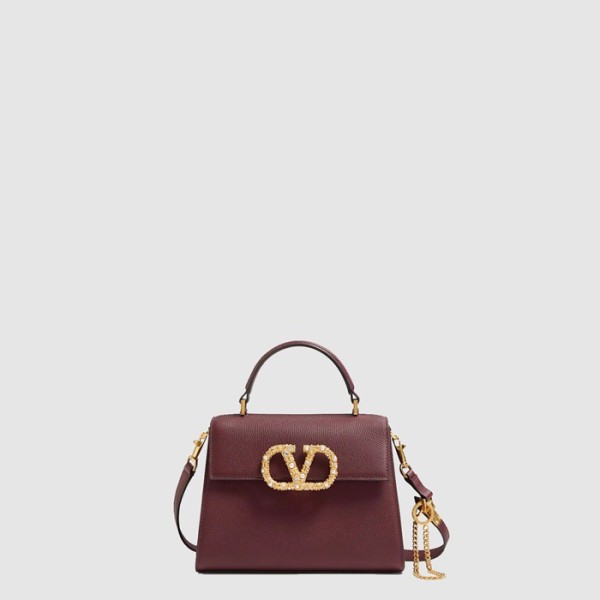 ❤발렌티노 여성 가라바니 브이슬링 주얼 로고 스몰 핸드백 - Valentino Womens Garavani V-Sling Jewel Logo Small Handbag - vab9924x