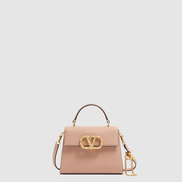 ❤발렌티노 여성 가라바니 브이슬링 주얼 로고 스몰 핸드백 - Valentino Womens Garavani V-Sling Jewel Logo Small Handbag - vab9925x