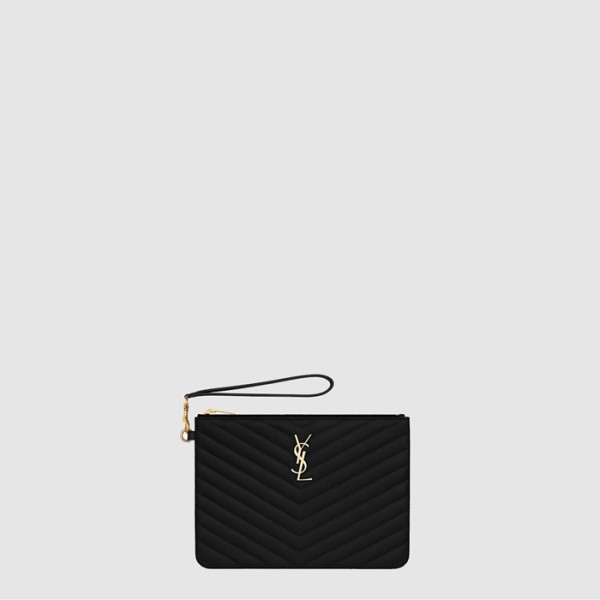 ❤입생로랑 여성 마틀라세 모노그램 파우치 - Saint Laurent Womens Matelasse Monogram Pouch - ysb10076x