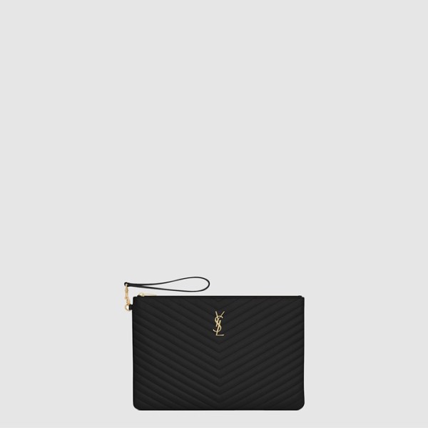 ❤입생로랑 여성 마틀라세 모노그램 다큐먼트 홀더 - Saint Laurent Womens Matelasse Monogram Document Holder - ysb10077x