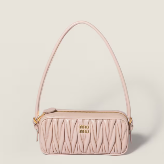 미우미우 여성 마테라쎄 나파 가죽 파우치 - Miumiu Womens Matelasse Nappa Leather Pouch