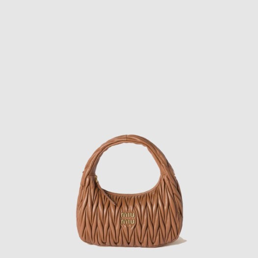 ❤미우미우 여성 완더 마테라쎄 나파 가죽 호보 백 - Miumiu Womens Wander Matelasse Nappa Leather Hobo Bag - mib10145x