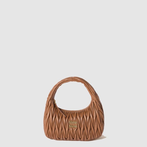 ❤미우미우 여성 완더 마테라쎄 나파 가죽 호보 백 - Miumiu Womens Wander Matelasse Nappa Leather Hobo Bag - mib10145x