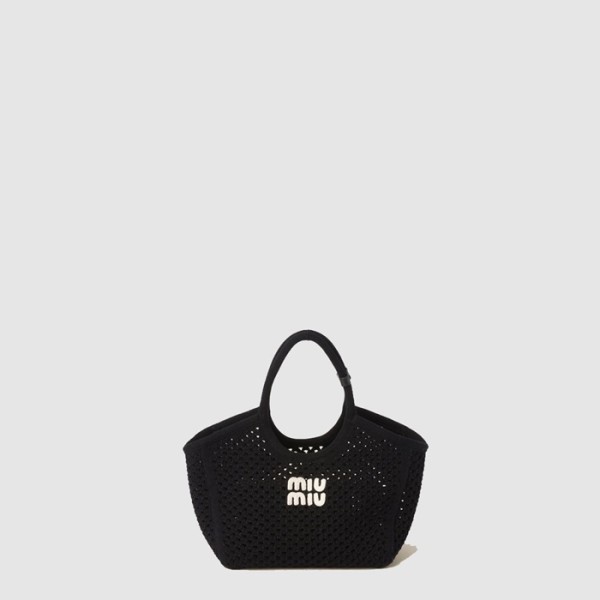 ❤미우미우 여성 코튼 메쉬 아이비 토트 백 - Miumiu Womens Cotton Mesh Ivy Tote Bag - mib10274x