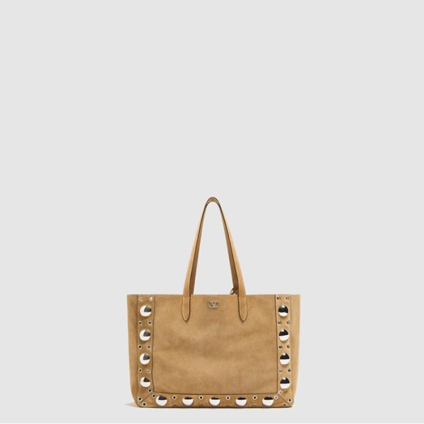 ❤발렌티노 여성 가라바니 넬코트 스웨이드 라지 쇼퍼백 - Valentino Womens Garavani Nellcourt Suede Large Shopper Bag - vab10652x