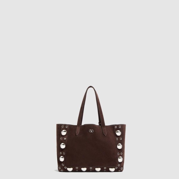 ❤발렌티노 여성 가라바니 넬코트 스웨이드 미디엄 쇼퍼 백 - Valentino Womens Garavani Nellcourt Suede Medium Shopper Bag - vab10653x