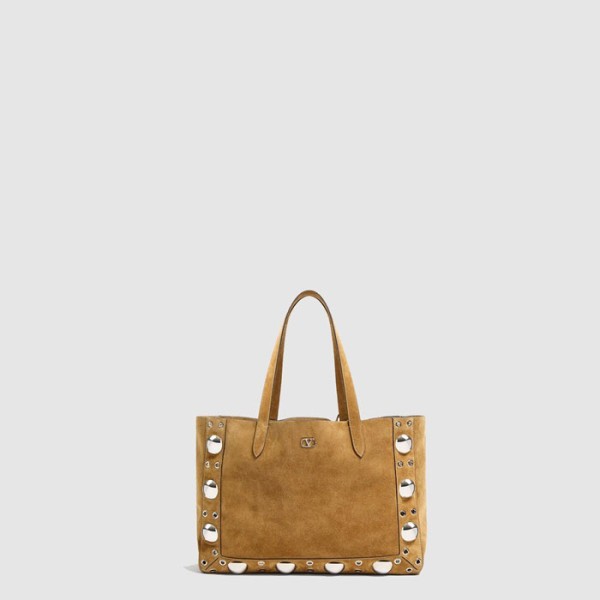 ❤발렌티노 여성 가라바니 넬코트 스웨이드 미디엄 쇼퍼 백 - Valentino Womens Garavani Nellcourt Suede Medium Shopper Bag - vab10654x