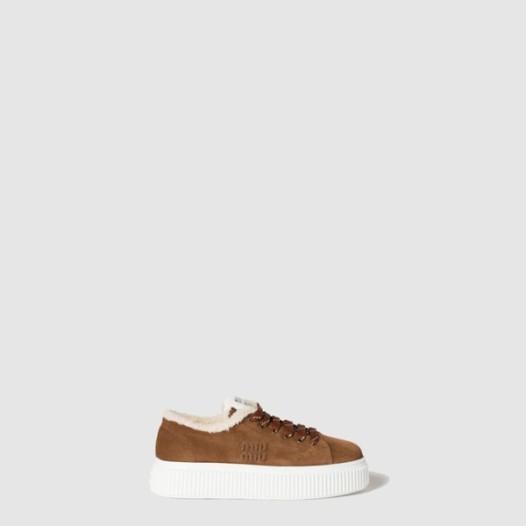 ❤끌로에 여성 스웨이드 시어링 스니커즈 - Chloe Womens Suede Shearling Sneakers - chs8384x