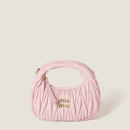 ★미우미우 여성 완더 마테라쎄 호보 미니 백 - Miumiu Wander Matelasse Hobo Bag Mini