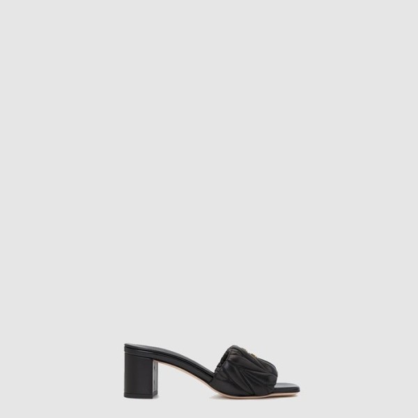 ❤미우미우 여성 마테라쎄 슬라이드 - Miu Miu Womens Matelasse Slides - mis8465x