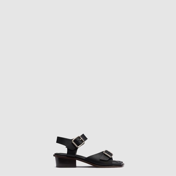 ❤르메르 여성 스퀘어 힐 샌들 - Lemaire Womens Square Heel Sandals - les8509x
