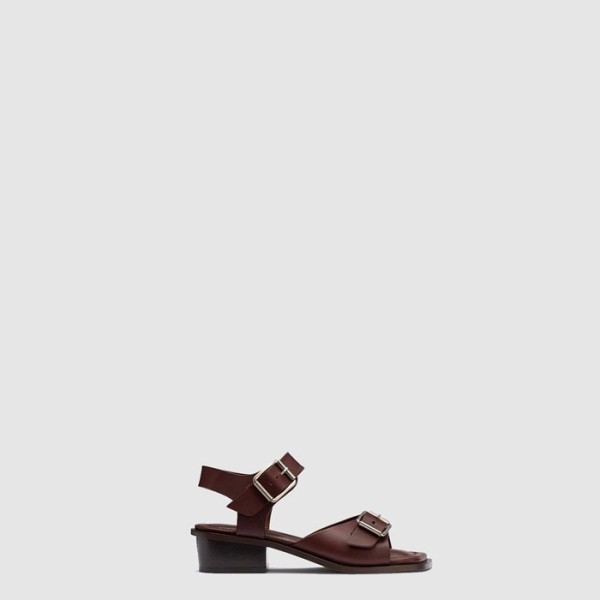 ❤르메르 여성 스퀘어 힐 샌들 - Lemaire Womens Square Heel Sandals - les8510x