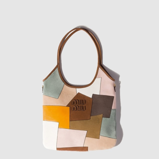 ★미우미우 여성 아이비 가죽 패치워크 백 레귤러 - Miumiu Womens Ivy Leather Patchwork Bag