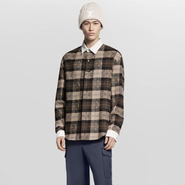 ❤루이비통 남성 체크 셔츠 - Louis vuitton Mens Flanner Shirts - lvc8684x