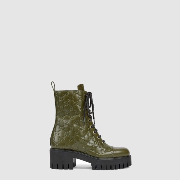 ❤구찌 여성 GG 레이스업 앵클 부츠 - Gucci Womens GG Lace-Up Ankle Boots - gus8599x