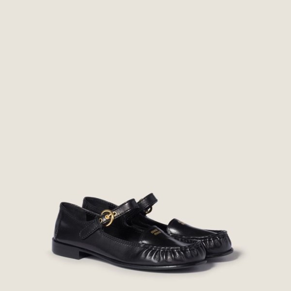 ❤미우미우 여성 스트랩 가죽 로퍼 - Miu Miu Womens Strap Leather Loafers - mis8684x
