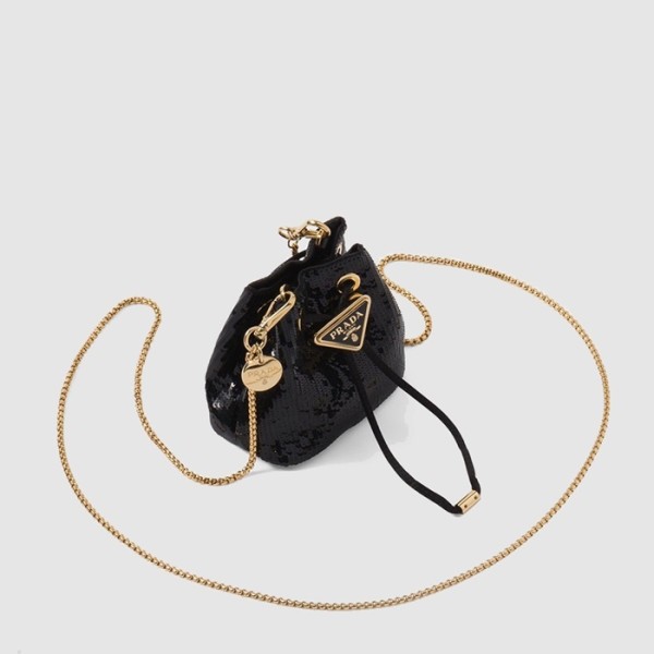 ❤프라다 여성 시퀸 새틴 미니 파우치 1NR016 - Prada Womens Sequin Satin Mini Pouch - prb11894x