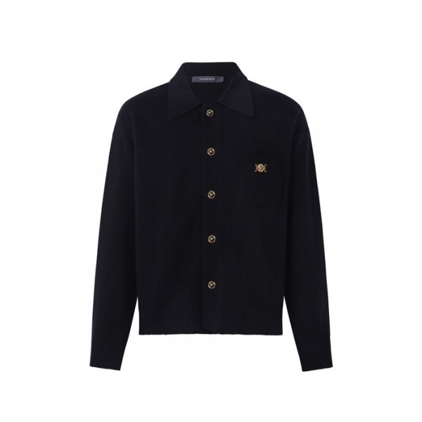 ❤베르사체 남성 블랙 폴로 가디건 - Versace Mens Polo Cardigan - vec9711x