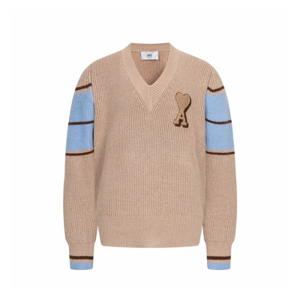 ❤아미 남/녀 브이넥 니트웨어 - Ami Unisex V-neck Knitwear - amc9749x