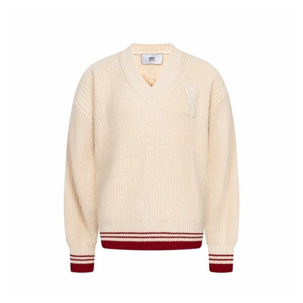 ❤아미 남/녀 브이넥 니트웨어 - Ami Unisex V-neck Knitwear - amc9751x