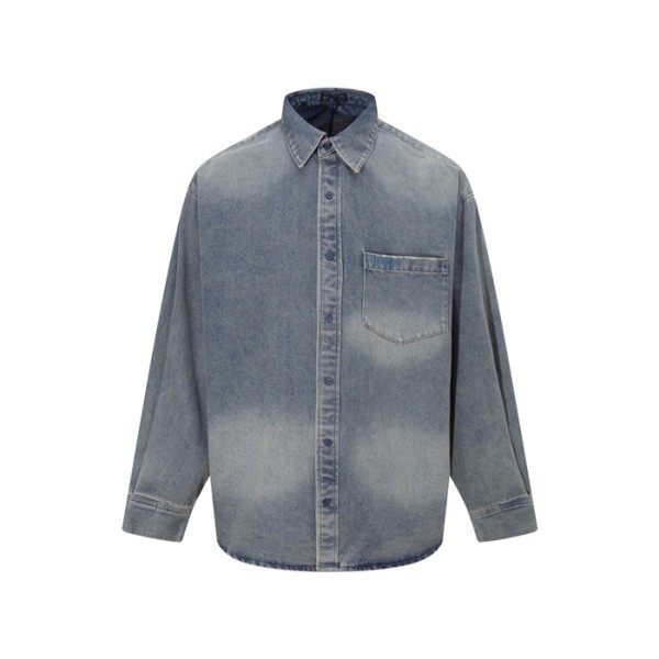 ❤발렌시아가 남성 데님 셔츠 - Balenciaga Mens Denim Shirts - bac12177x
