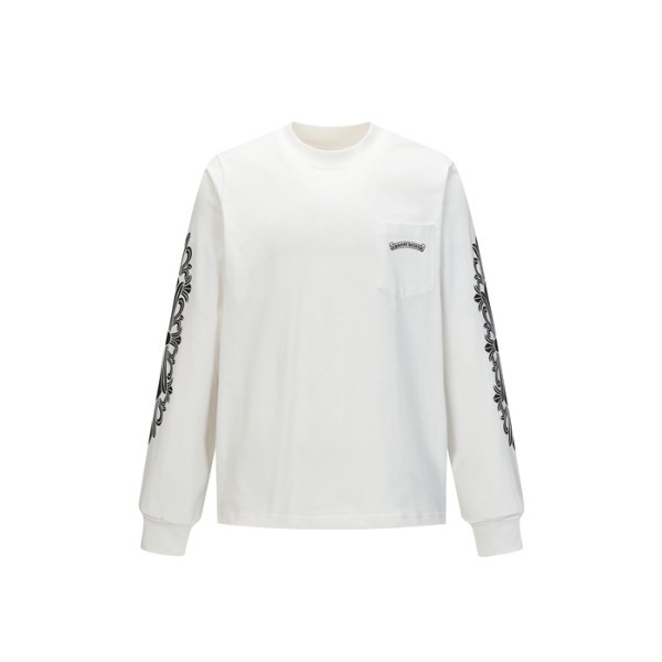 ❤크롬하츠 남성 라운드 긴팔티 - Chrome Hearts Mens Round Tshirt - chc12196x