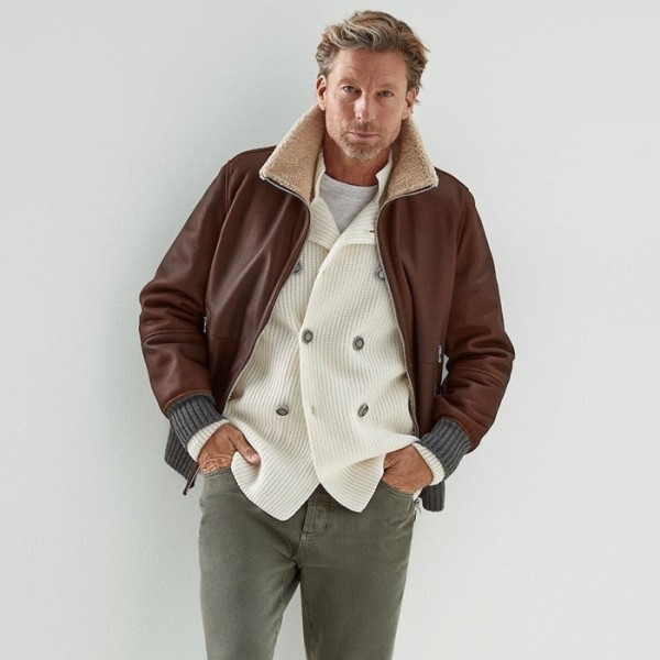 ❤브루넬로쿠치넬리 남성 가죽 재킷 - Brunello Cucinelli Mens Leather Jacket - brc12266x