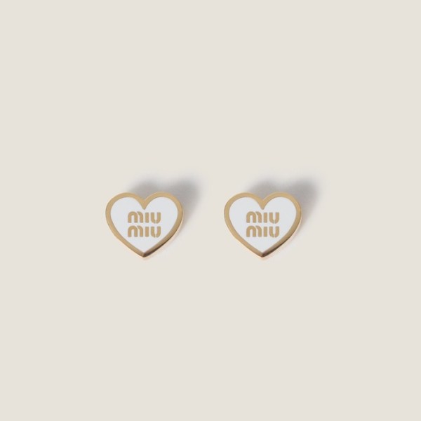 ❤미우미우 여성 에나멜 메탈 귀걸이 - Miumiu Womens Enameled Metal Earrings - acc6216x