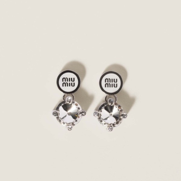 ❤미우미우 여성 에나멜 메탈 귀걸이 - Miumiu Womens Enameled Metal Earrings - acc6243x