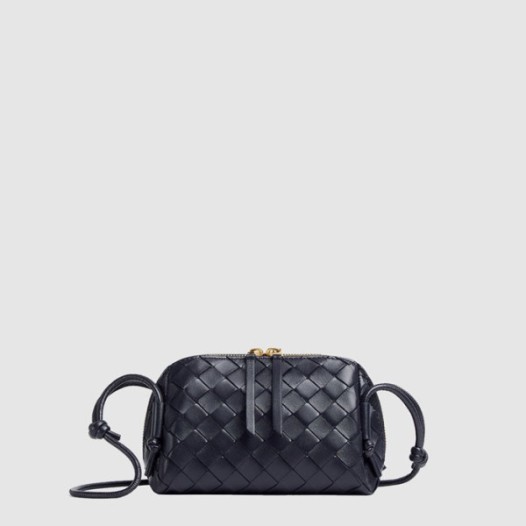 ❤보테가베네타 여성 인트레치아토 콘서트 파우치 네이비 숄더백 - Bottega veneta Womens Intrecciato Concert Pouch - bvb12178x