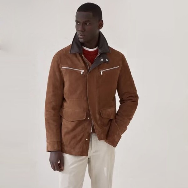 ❤브루넬로쿠치넬리 남성 가죽 재킷 - Brunello Cucinelli Mens Leather Jacket - brc12439x