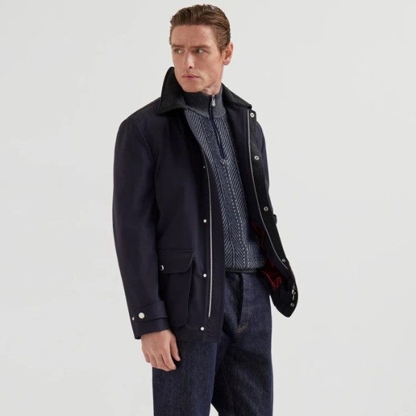 ❤브루넬로쿠치넬리 남성 집업 니트 - Brunello Cucinelli Mens Zip-up Knitwear - brc12453x