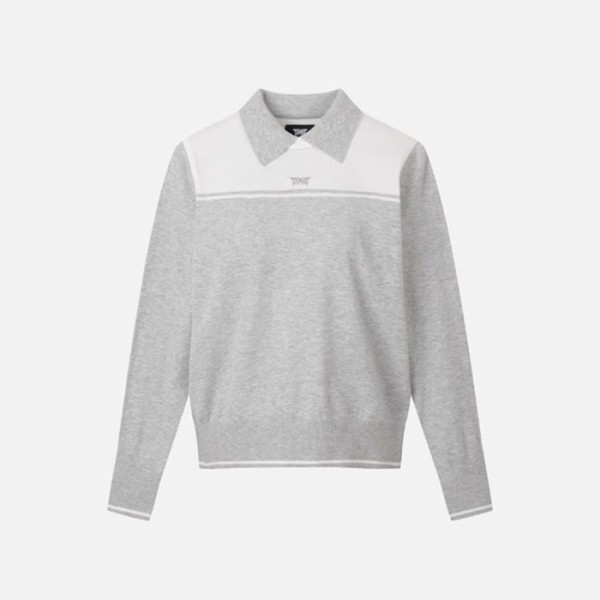 ❤PXG 여성 칼라 블록 스웨터 - gol1912x