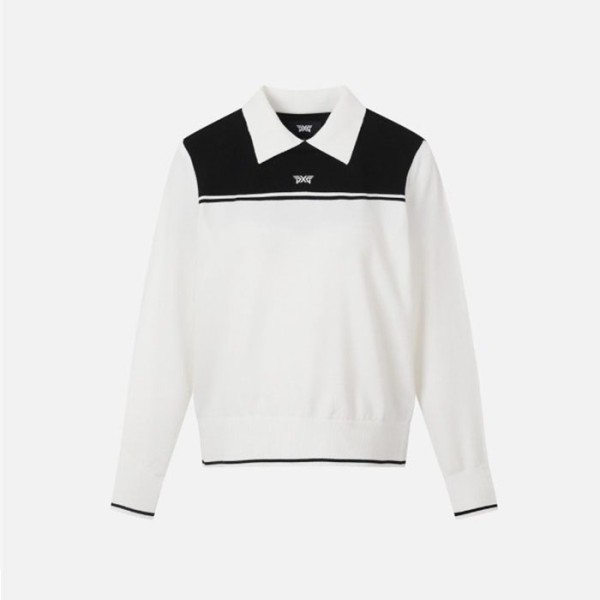 ❤PXG 여성 칼라 블록 스웨터 - gol1913x