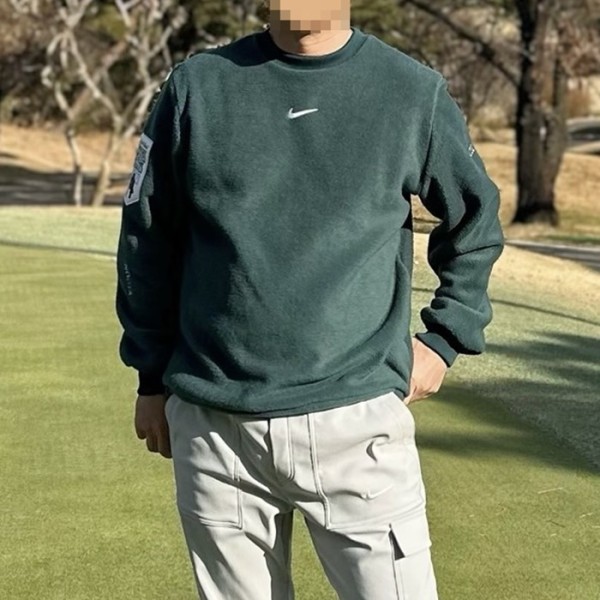 ❤[NIKE × NOCTA] 녹타×나이키 남성 골프 플리스 크루넥 & 기모 팬츠 세트 - gol1941x