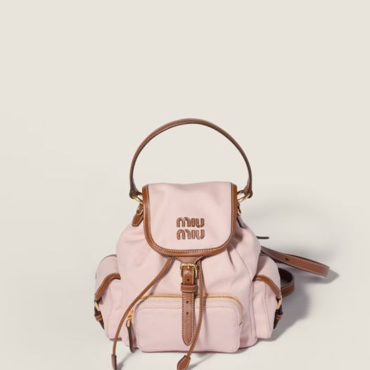 미우미우 여성 캔버스 및 가죽 백팩 미디엄 - MiuMiu Womens Backpack