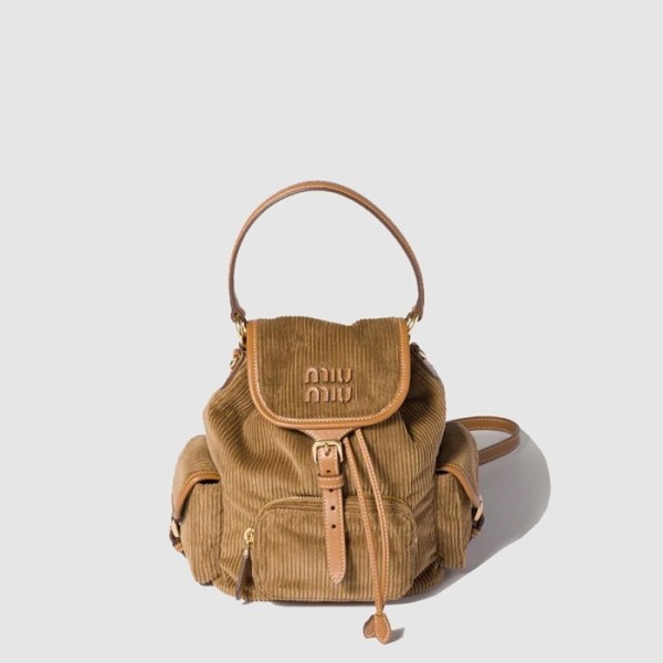 ❤미우미우 여성 코듀로이 백팩 - MiuMiu Womens Corduroy Backpack - mib12605x