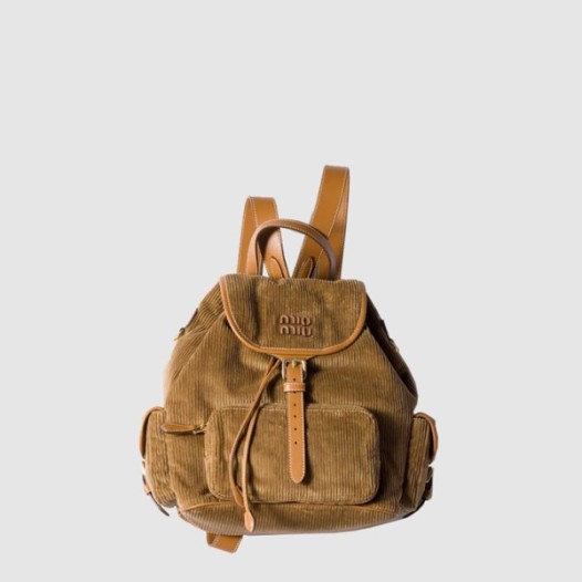 ❤미우미우 여성 코듀로이 백팩 - MiuMiu Womens Corduroy Backpack - mib12607x