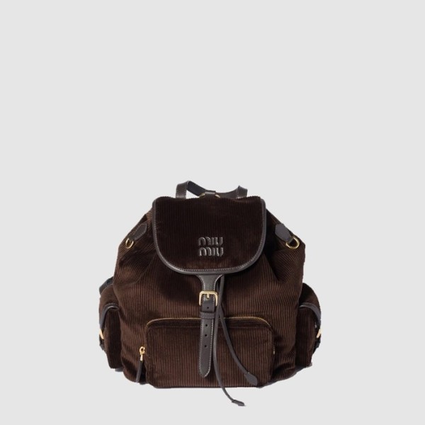 ❤미우미우 여성 코듀로이 백팩 - MiuMiu Womens Corduroy Backpack - mib12608x