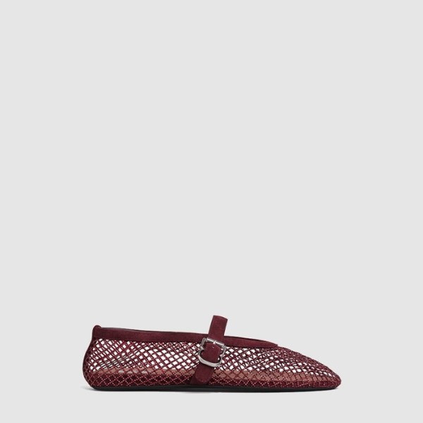 ❤알라이아 여성 피시넷 발레 플랫 슈즈 - Alaia Womens Fishnet Ballet Flat Shoes - als8782x
