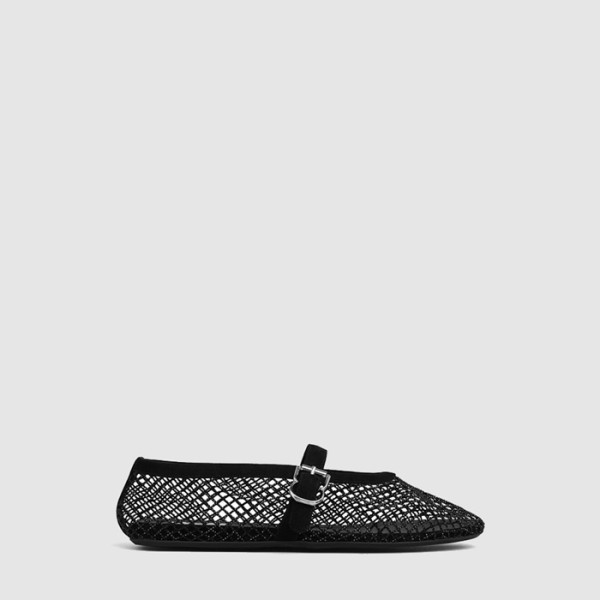 ❤알라이아 여성 피시넷 발레 플랫 슈즈 - Alaia Womens Fishnet Ballet Flat Shoes - als8783x