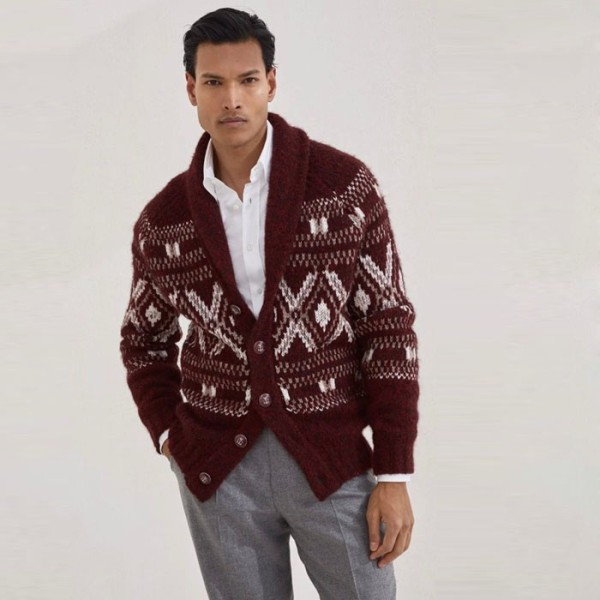 ❤브루넬로쿠치넬리 남성 브이넥 가디건 - Brunello Cucinelli Mens V-neck Cardigan - brc12618x