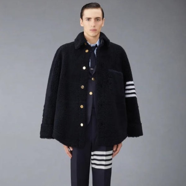 ❤톰브라운 남/녀 시어링 셔츠 재킷 - Thom Browne Unisex Shearling Shirt Jacket - thc12620x