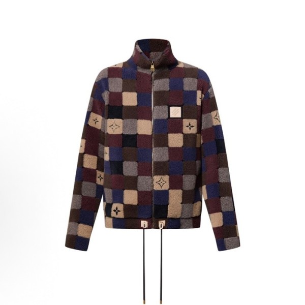 ❤루이비통 남성 다미에 플리스 블루종 - Louis vuitton Mens Damier Fleece Blouson - lvc12655x