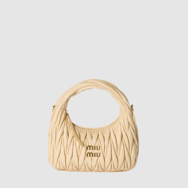 ❤미우미우 여성 완더 마테라쎄 호보 백 - Miumiu Womens Wander Matelasse Hobo Bag - mib12849x