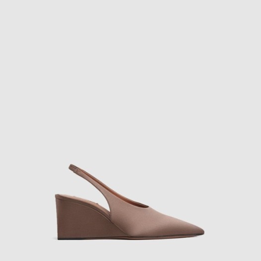 ❤알라이아 여성 큐브 웨지 새틴 슬링백 - Alaia Womens Cube Wedge Satin Slingback - als8860x