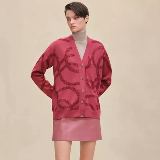 ❤에르메스 여성 브이넥 가디건 - Hermes Womens V-neck Cardigan - hec12718x