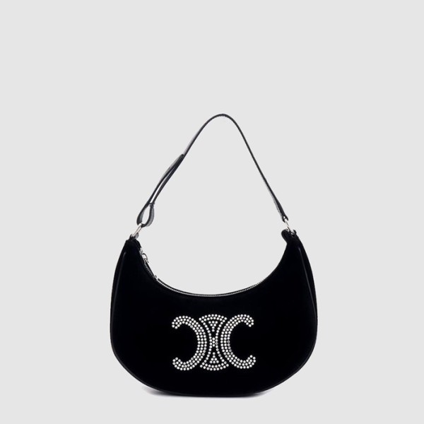 ❤셀린느 여성 아바 벨벳 트리옹프 숄더백 - Celine Womens Ava Velvet Triomphe Shoulder Bag - ceb13051x