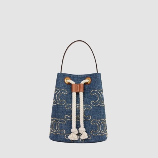 ❤셀린느 여성 틴 드로우스트링 트리옹프 스터드 - Celine Womens Teen Drawstring Triomphe Studded - ceb13053x